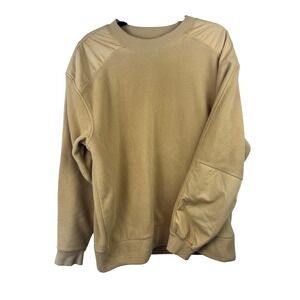 Stoic Pullover Crewneck Teddy Fleece SZM Mustard Yellow Outdoors Hiking Camping